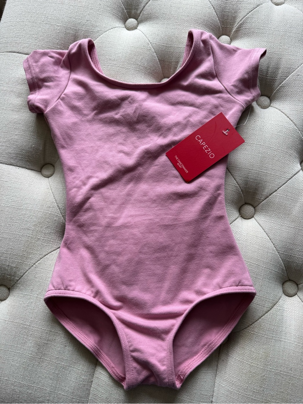 Capezio Pink Short Sleeve Girls' Dance Leotard